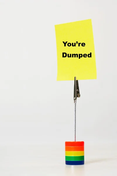 You're dumped on Reminder Clip — Stock Photo, Image