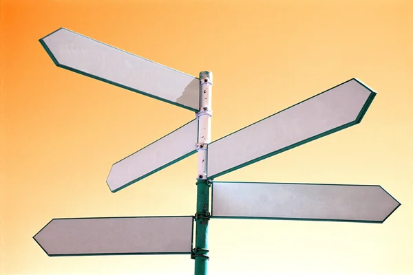 Empty Signpost as Arrows sign — Stock Photo, Image