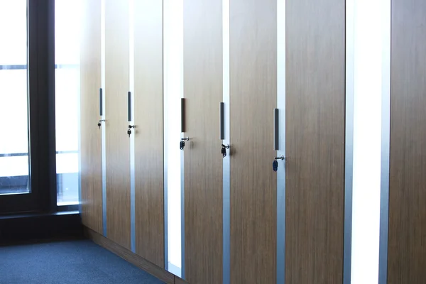 Closed cupboards in modern office — Stock Photo, Image