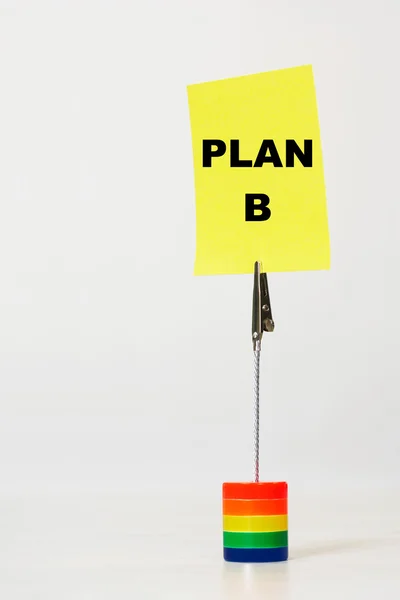 Ermahnung Notiz sagen Plan b — Stockfoto