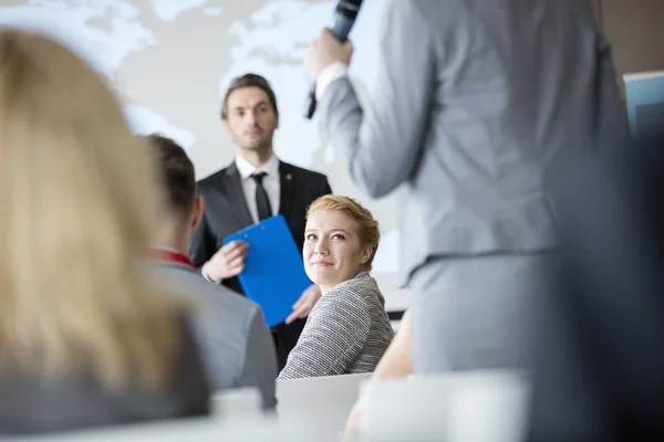 Businesspeople during seminar — Stock Photo, Image