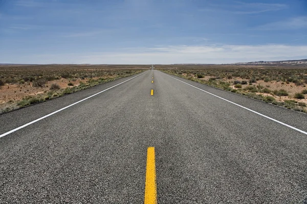 Road through desert Stock Photo