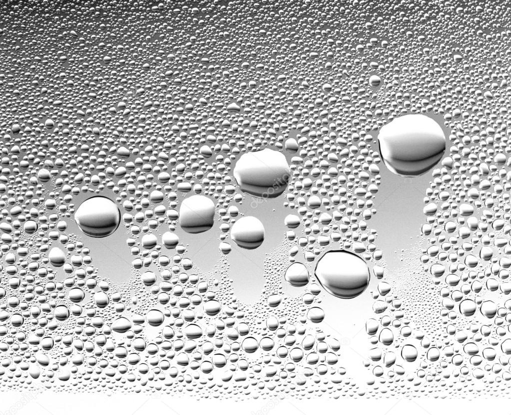Water Droplets on glass wall  
