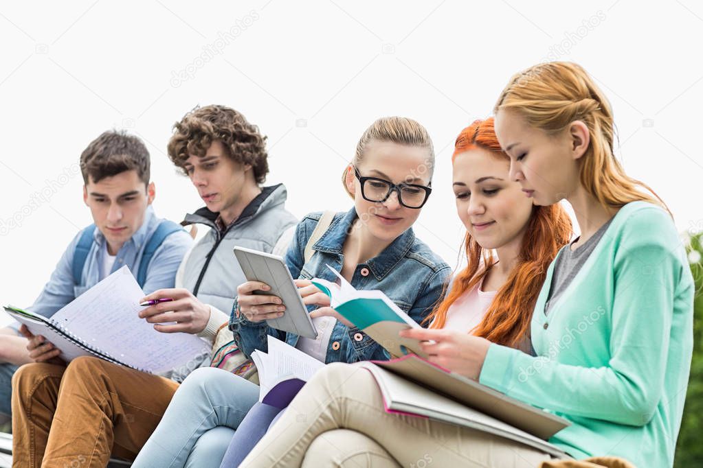 University students studying 