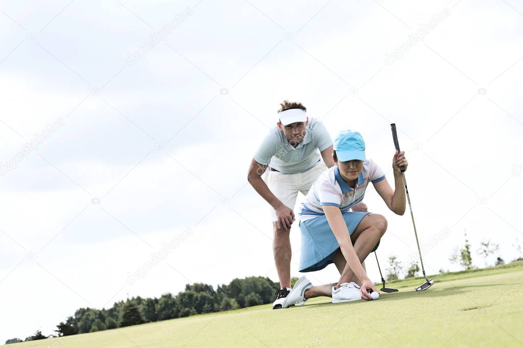 Couple on golf course 