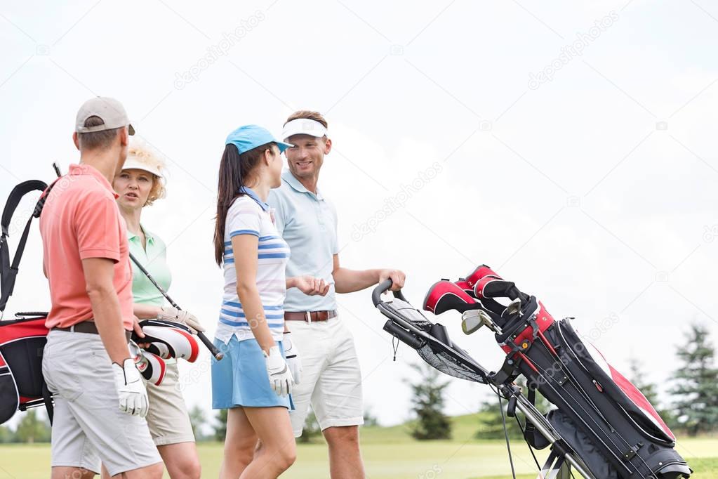 Couples on golf course