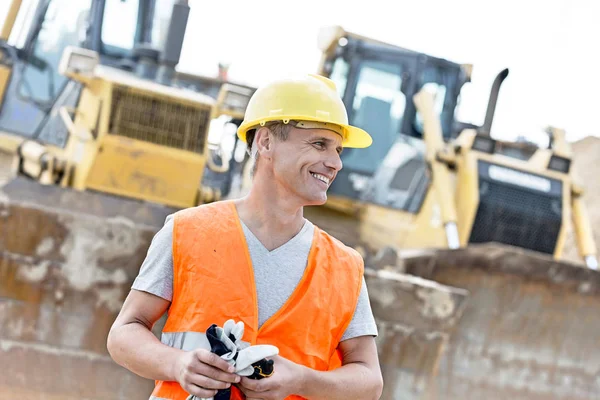 Happy supervisor at construction site — Stock Photo, Image