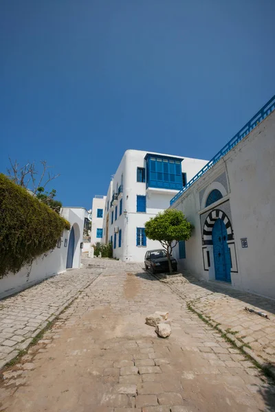 在突尼斯街头和住宅建设 — 图库照片