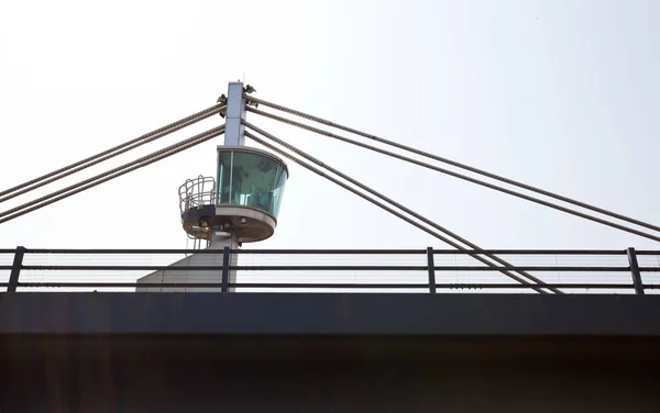 Control tower on bridge — Stock Photo, Image