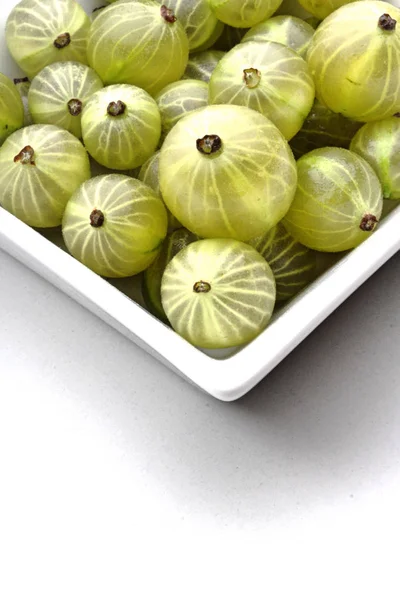 Close up of green gooseberries — Stock Photo, Image
