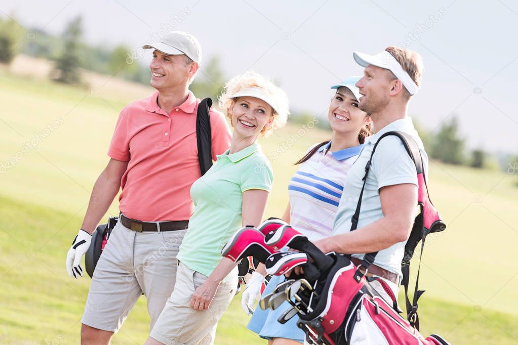 Happy friends at golf course