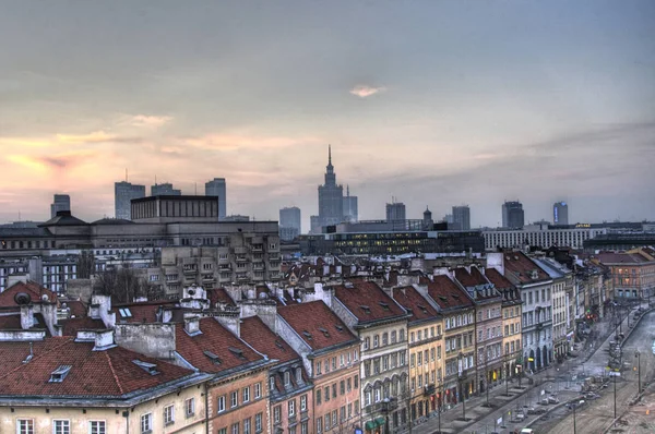 Varsavia centro panorama — Foto Stock