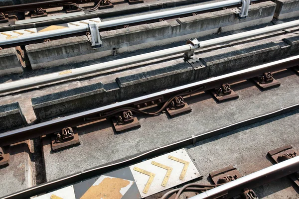 Braune Bahngleise — Stockfoto