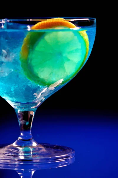 Blue curacao drink — Stock Photo, Image