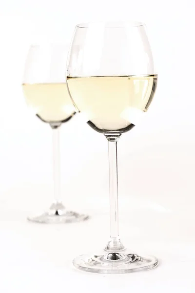 Verres de vin blanc — Photo