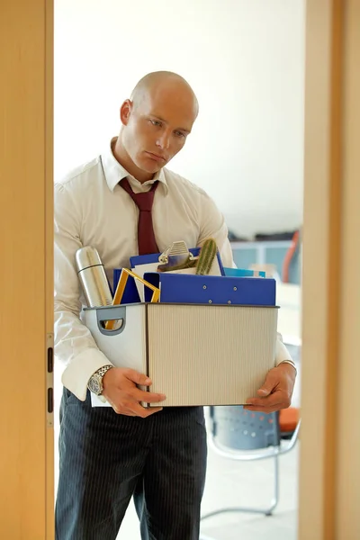 Sad businessman lost his job — Stock Photo, Image