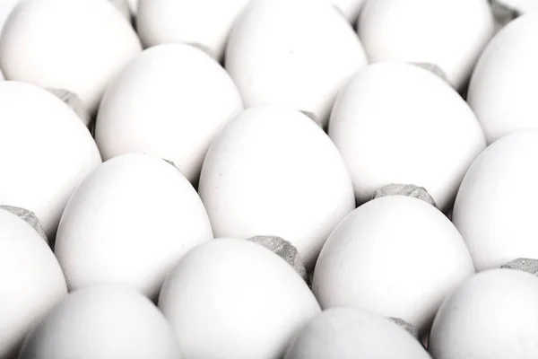 Ovos brancos crus — Fotografia de Stock