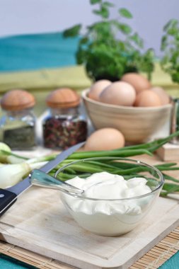 kabın içinde ev yapımı mayonez