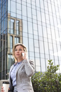 Cep telefonu kullanan iş kadını 