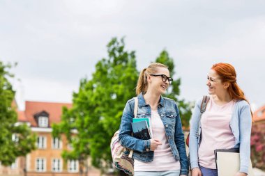 Young female college friends