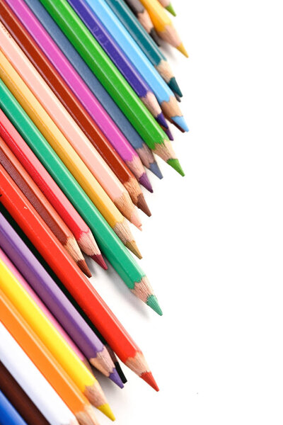 Rainbow colored pencils background