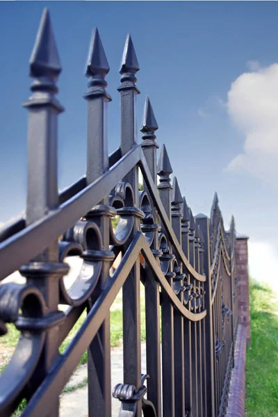 Metal fence background — Stock Photo, Image