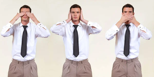 See, hear, speak no evil — Stock Photo, Image