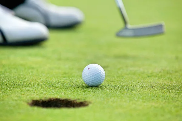 Una mazza da golf e una palla — Foto Stock