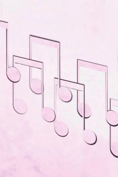 Misic noter om pink - Stock-foto
