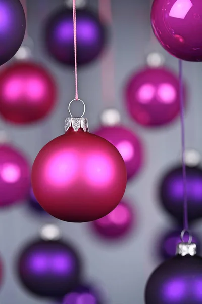 Pink Christmass baubles — Stock Photo, Image