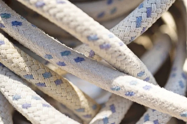 Rope wound around winch — Stock Photo, Image