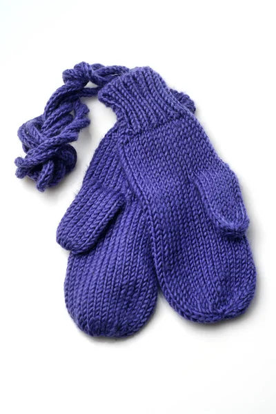 Blue baby handschoenen — Stockfoto