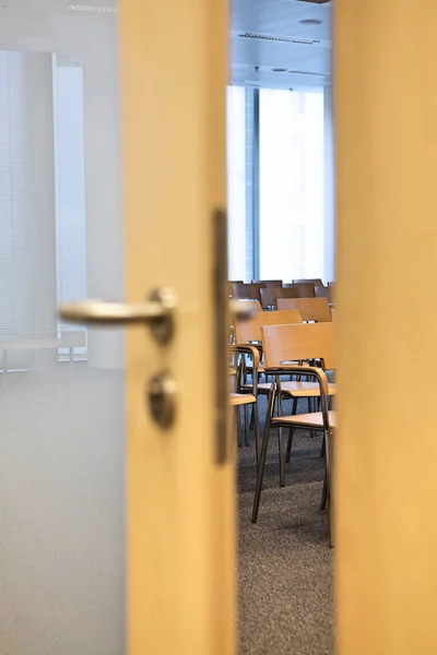 Conference room with ajar door — Stock Photo, Image