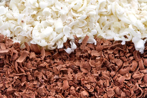 Chocolate shavings background — Stock Photo, Image