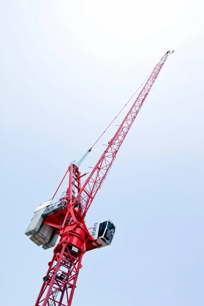 Red construction crane — Stock Photo, Image