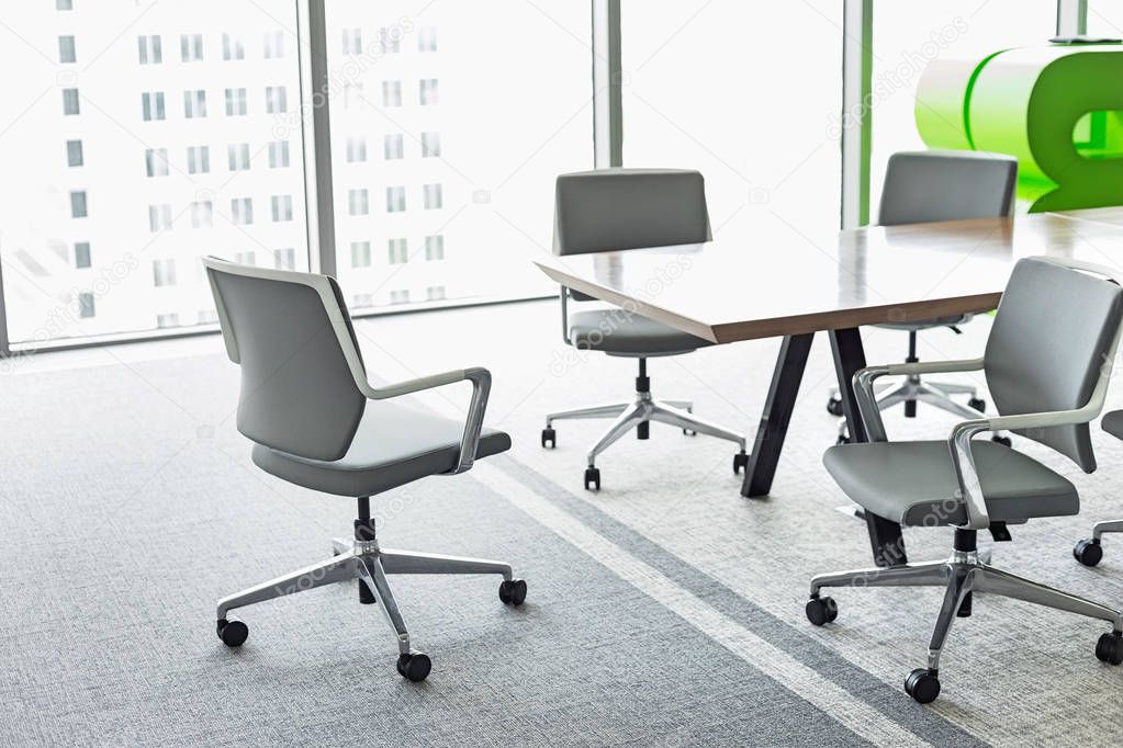 Office chairs at table