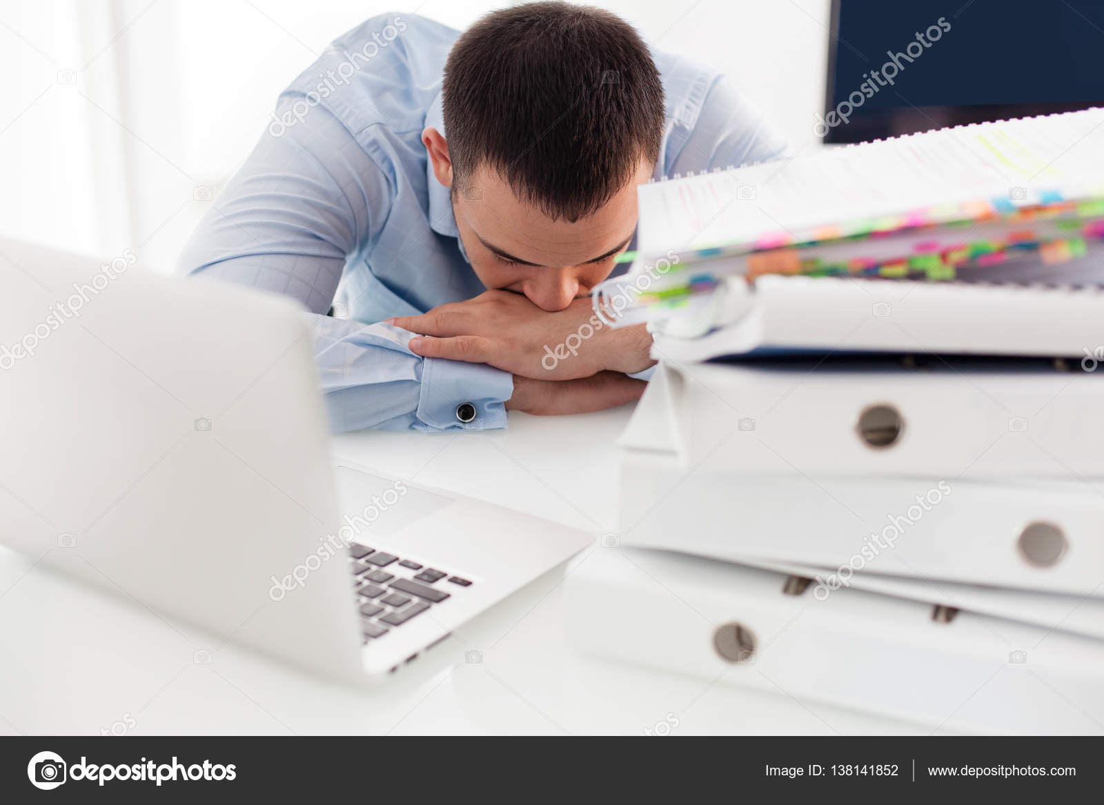 Businessman Asleep At Desk Stock Photo C Londondeposit 138141852