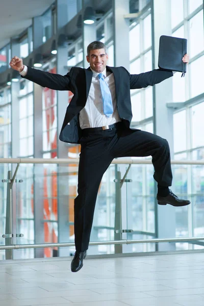 Happy bussinessman in office — Stock Photo, Image