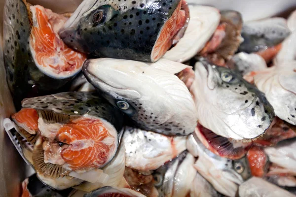 Gehackter Fisch auf dem Markt — Stockfoto