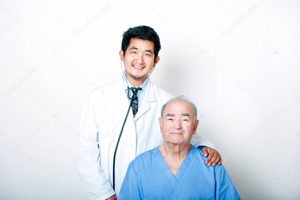 Asian Doctor with Senior patient