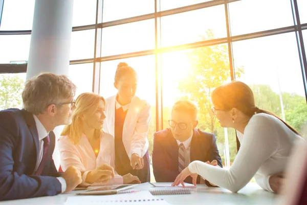 Business Colleagues Planning While Sitting Office Meeting — Stock Photo, Image