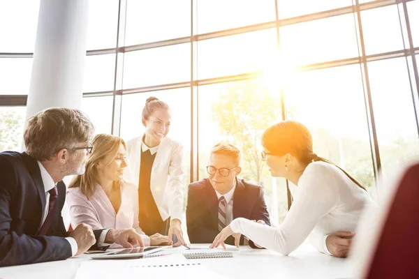 Business Colleagues Planning While Sitting Office Meeting — Stock Photo, Image