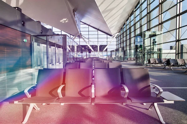 Foto Von Leerem Boarding Gate Flughafen — Stockfoto