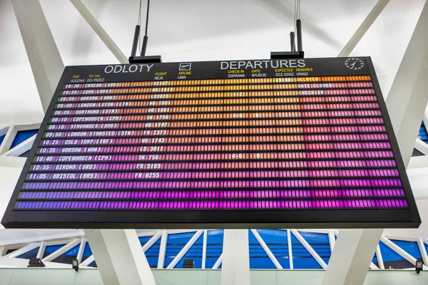 Flight Display Monitor Airport — Stock Photo, Image