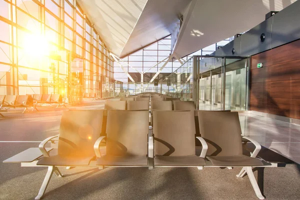 Foto Porta Embarque Vazia Aeroporto — Fotografia de Stock