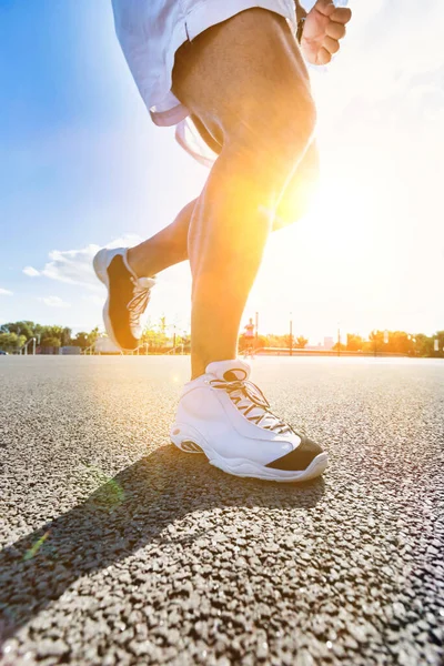 Homem Correndo Maratona — Fotografia de Stock