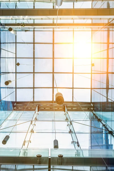 Photo Modern Glass Ceiling School Building — Stock Photo, Image