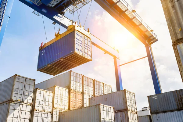 Shipping Containers Cargo Terminal — Stock Photo, Image