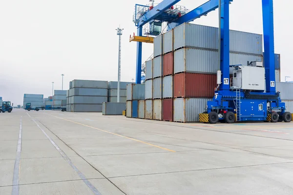 Shipping Containers Cargo Terminal — Stock Photo, Image