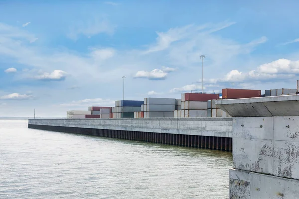 Shipping Containers Cargo Terminal — Stock Photo, Image